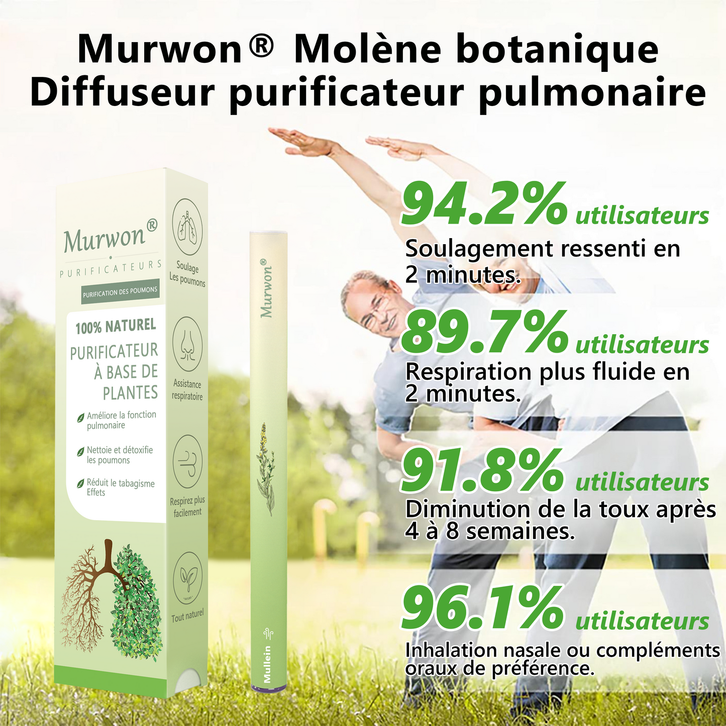 𝐃é𝐭𝐞𝐧𝐮𝐞 𝐞𝐭 𝐞𝐱𝐩𝐥𝐨𝐢𝐭é𝐞 𝐩𝐚𝐫 𝐥𝐚 𝐅𝐫𝐚𝐧𝐜𝐞✅ 𝑴𝒖𝒓𝙬𝙤𝐧® 𝑫𝒊𝒇𝒇𝒖𝒔𝒆𝒖𝒓 𝒅𝒆 𝑵𝒆𝒕𝒕𝒐𝒚𝒂𝒈𝒆 𝑷𝒖𝒍𝒎𝒐𝒏𝒂𝒊𝒓𝒆 à 𝒍𝒂 𝑴𝒐𝒍è𝒏𝒆 𝑩𝒐𝒕𝒂𝒏𝒊𝒒𝒖𝒆 (🫁 Toux, Pharyngite, essoufflement, expectorations, nez bouché, bronchite, symptômes allergiques, gêne pulmonaire)3🎁